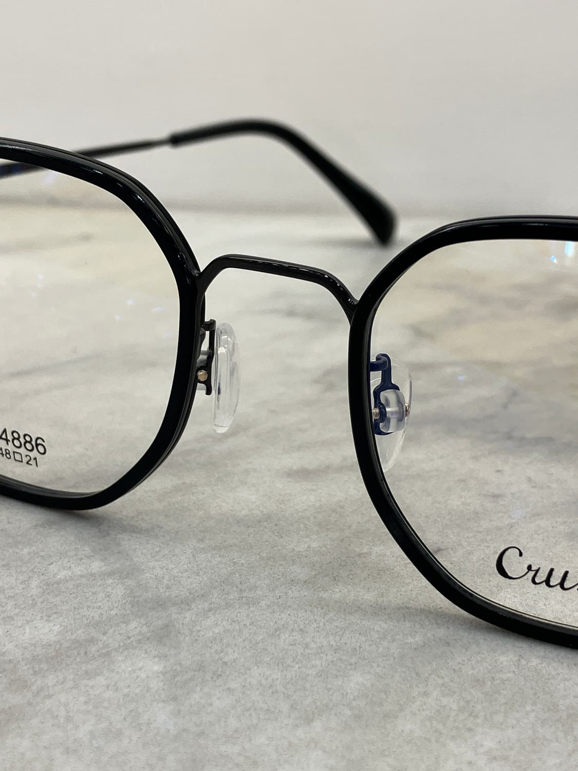크루세이드 Crusade 올블랙 솔텍스 소프트 스퀘어 메탈테 안경 상품이미지5
