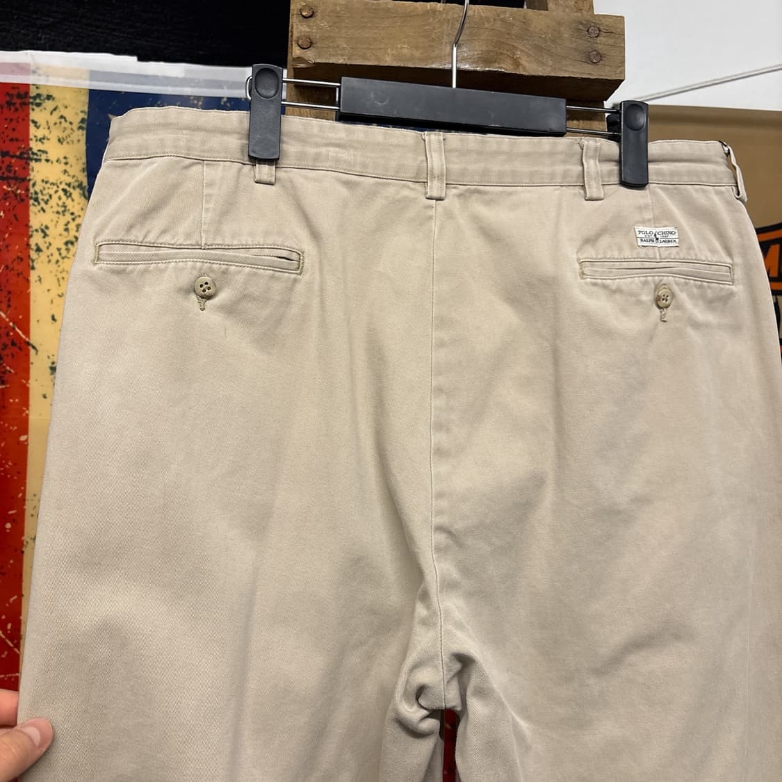 80~90s 폴로 랄프로렌 클래식 더블플리츠 베이지 치노팬츠 N767 상품이미지4
