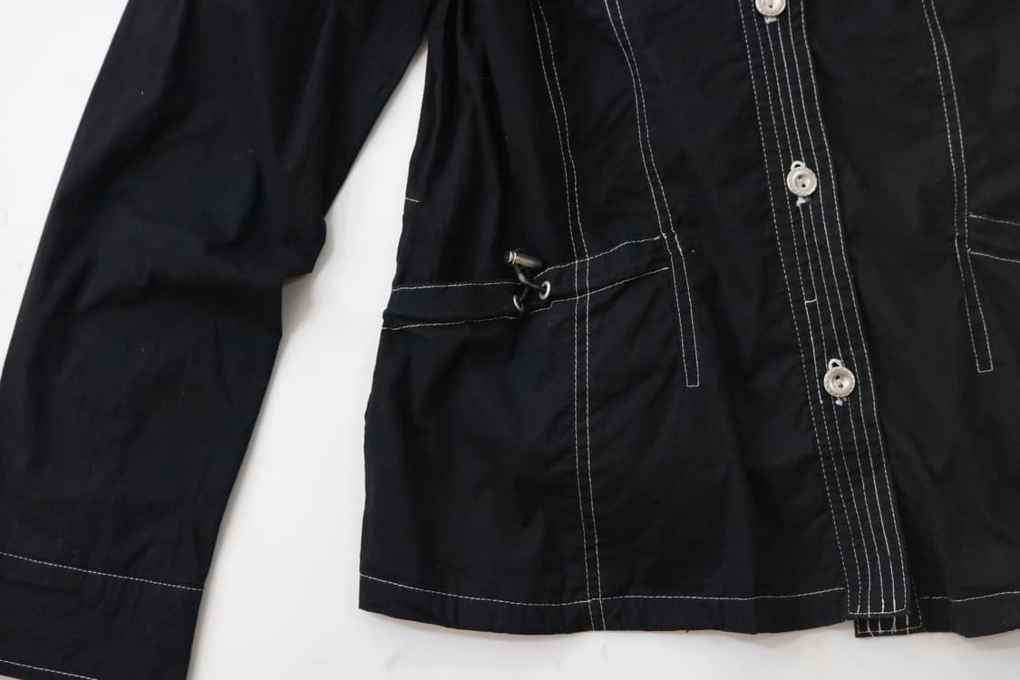 EARTHY MODE 얼시모드 빈티지 화이트 스티치 포인트 셔츠 자켓 상품이미지4