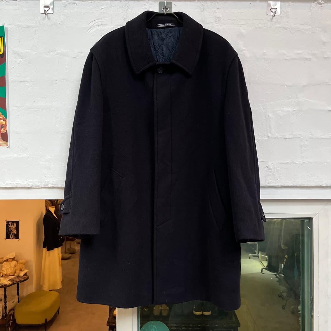 Taglinte Italy 울 혼방 네이비 싱글 코트 52 상품이미지1