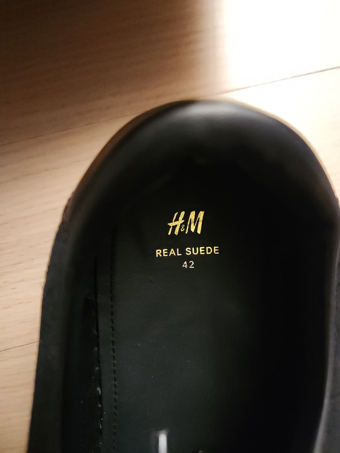 H&M 남성 블랙 스웨이드 스니커즈 270 새상품 상품이미지3