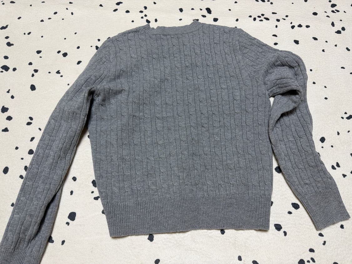 꽈배기 브이넥 니트 상품이미지4