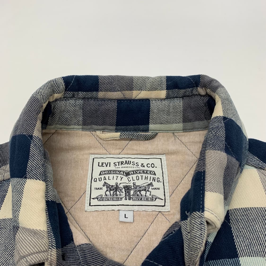 리바이스 체크 퀄티드 셔츠 자켓 (L) 상품이미지3
