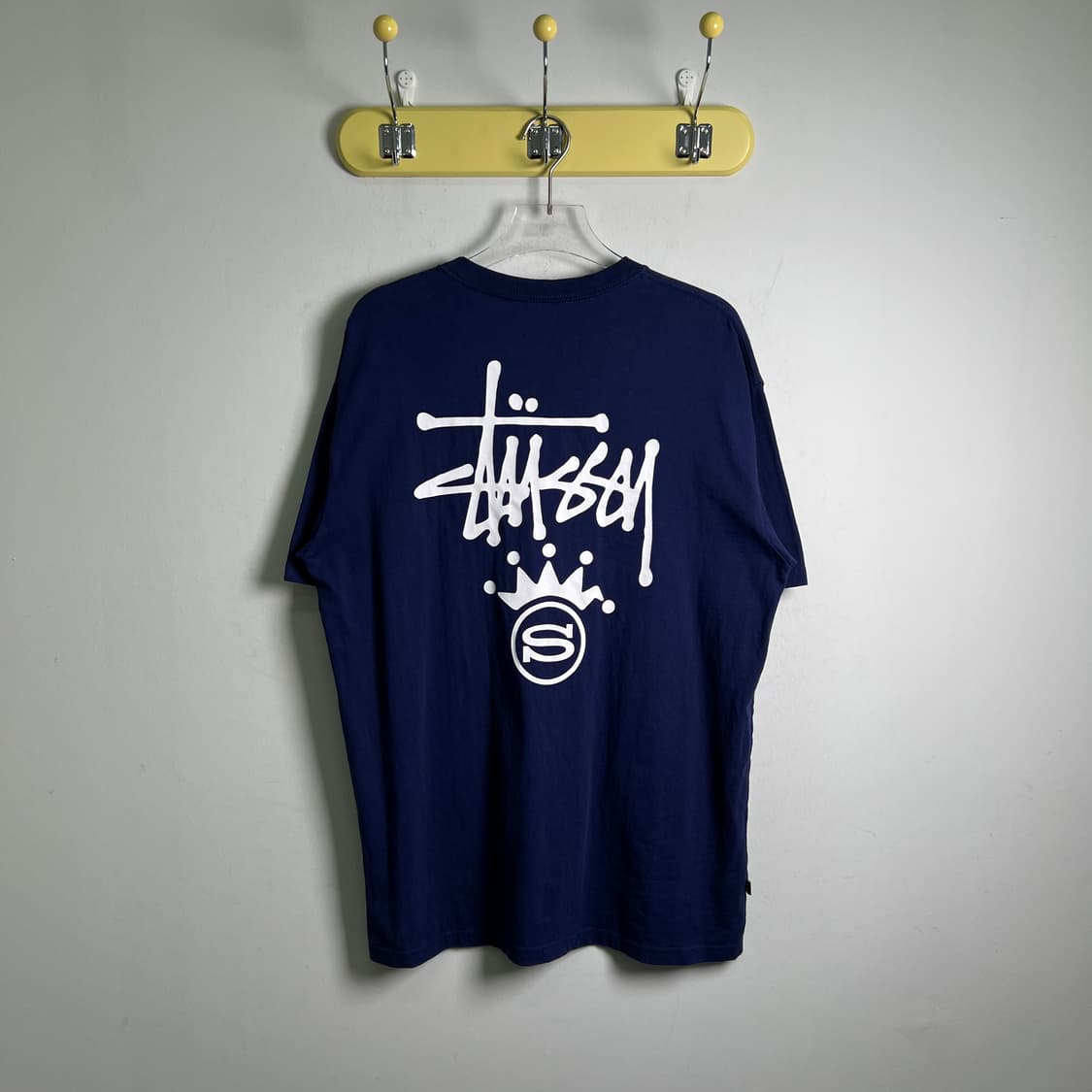 stussy 스투시 그래피티 크라운 네이비 반팔 티셔츠 M 상품이미지2
