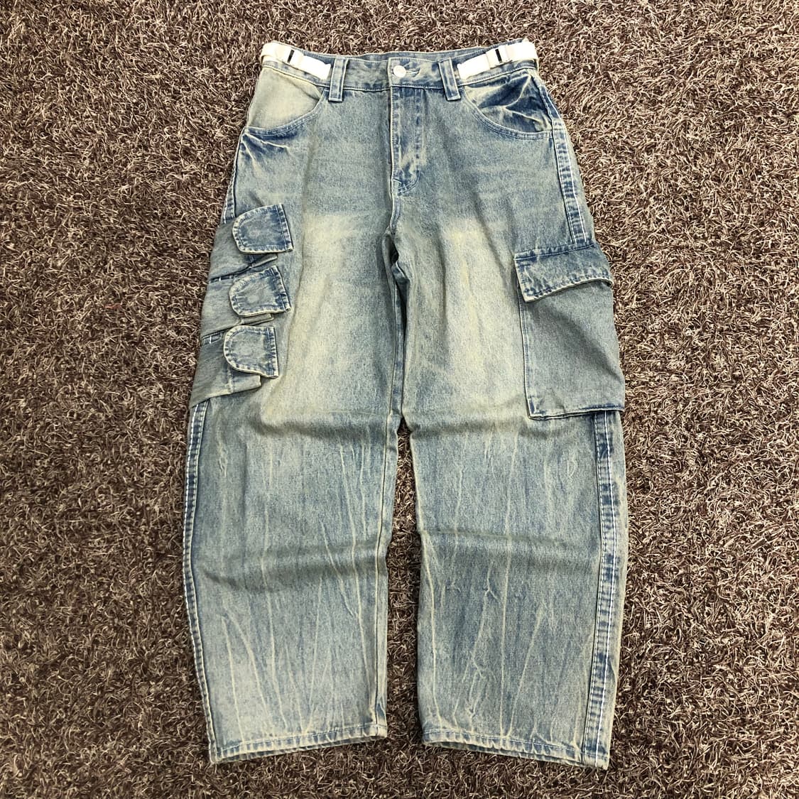 트루릴리전 월드투어 워싱 데님 카고 팬츠 상품이미지1