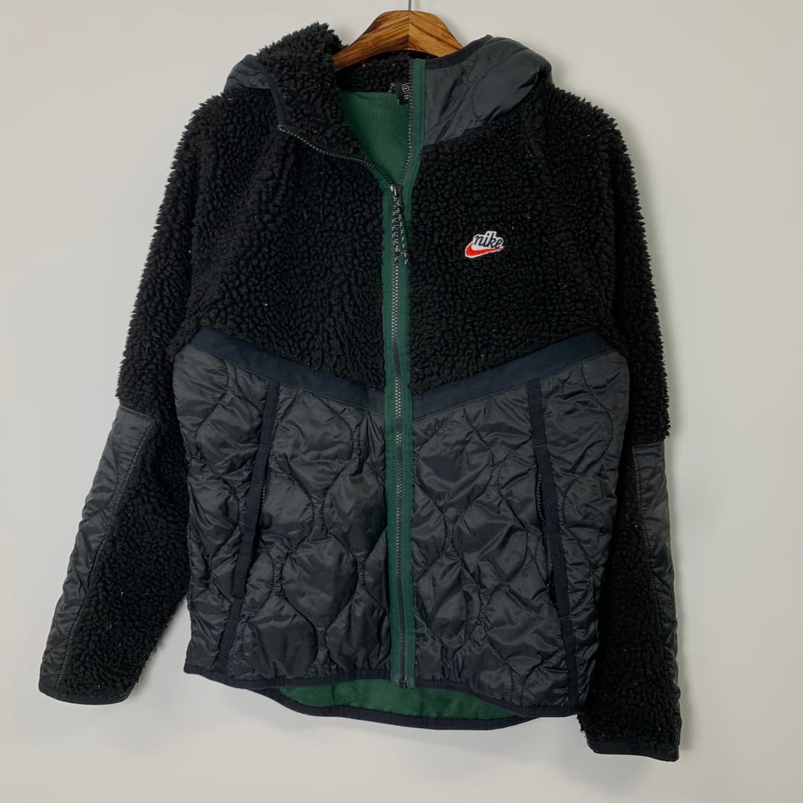 나이키 헤리티지 블랙 쉐르파 퀼팅 자켓 상품이미지2