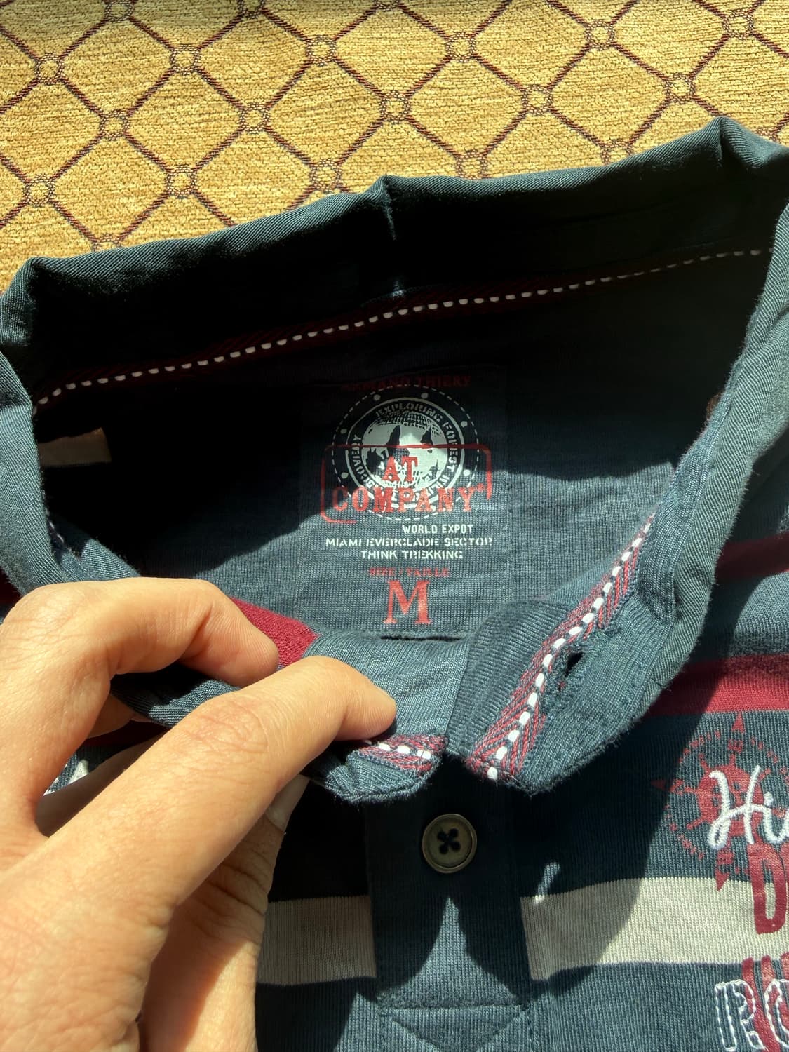 네이비 스트라이프 럭비티 상품이미지3