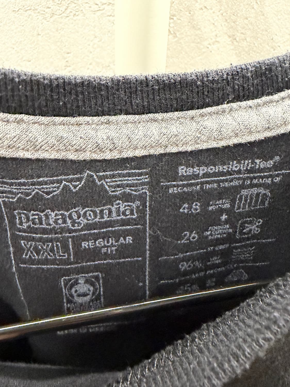 파타고니아 반팔 티셔츠 블랙 XXL 상품이미지3