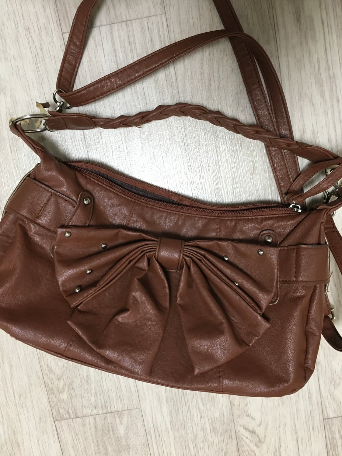 오네 갸루 버건디 가방 상품이미지2