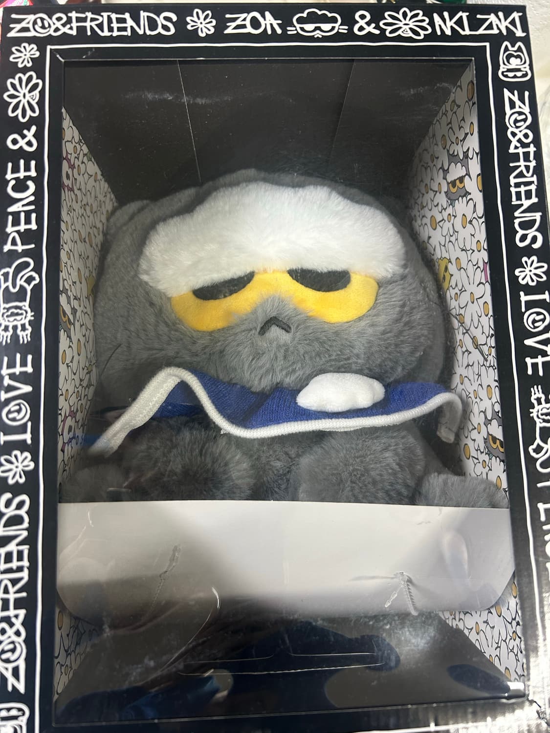 라인프렌즈 조아 미디움 플러쉬 그레이 지드래곤 인형 상품이미지3