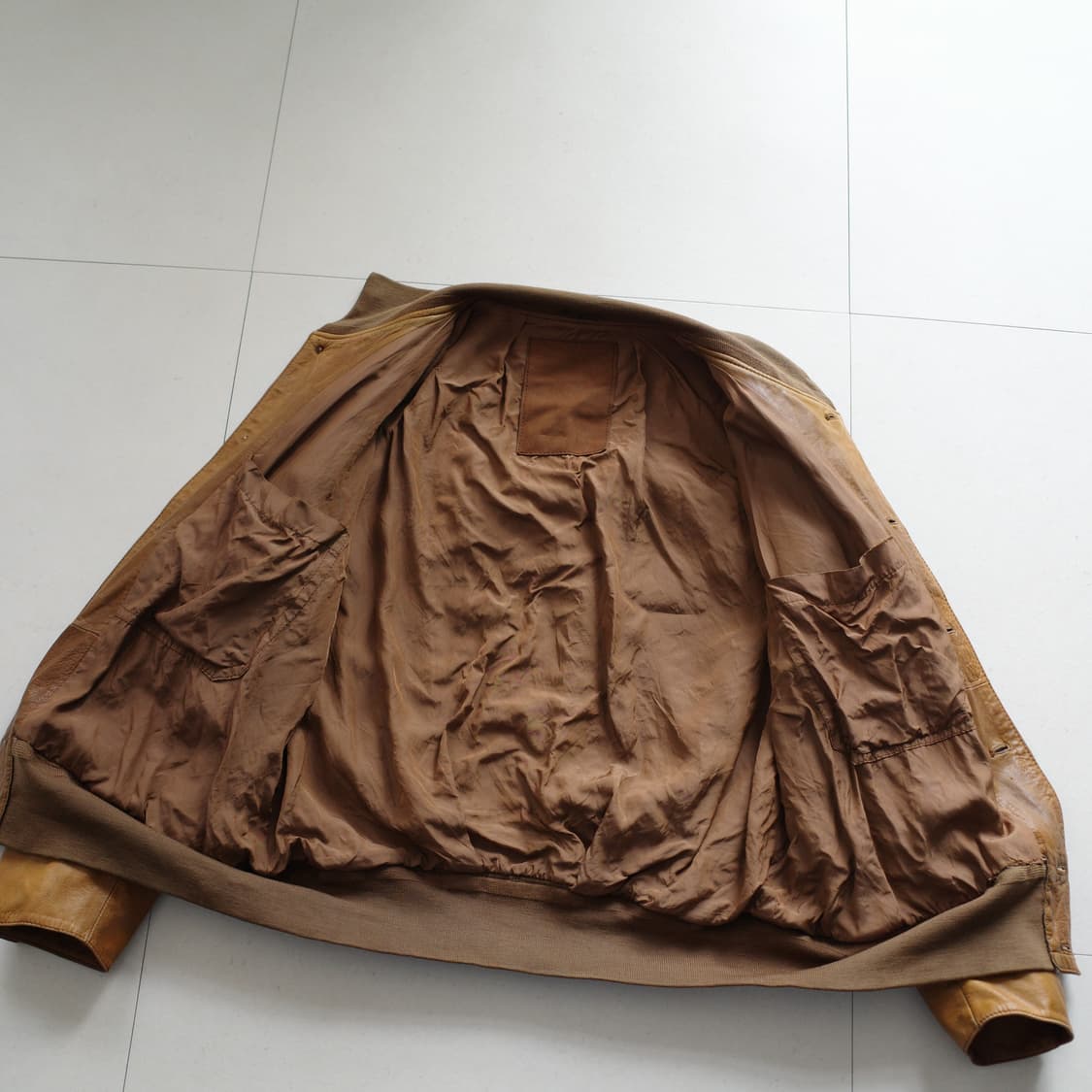 프랑스 빈티지 A-1 레더 가죽 자켓 상품이미지6