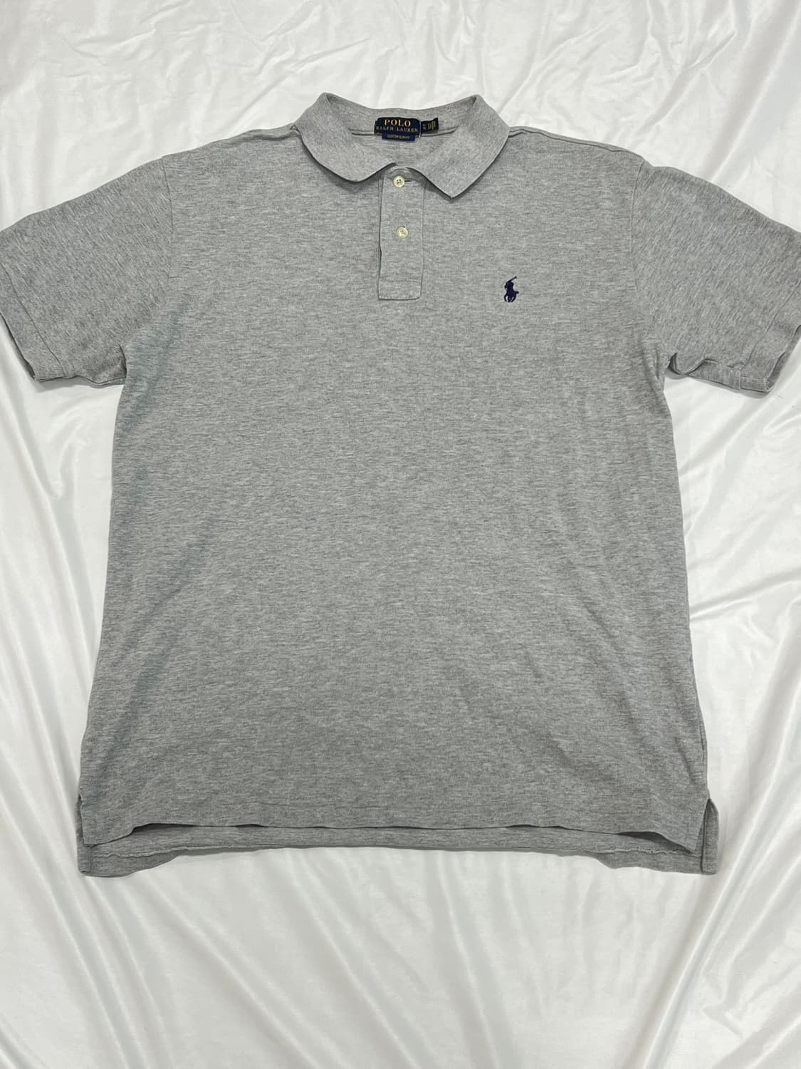 (XL) 폴로랄프로렌 커스텀슬림핏 PK 반팔 카라 티 그레이 상품이미지1