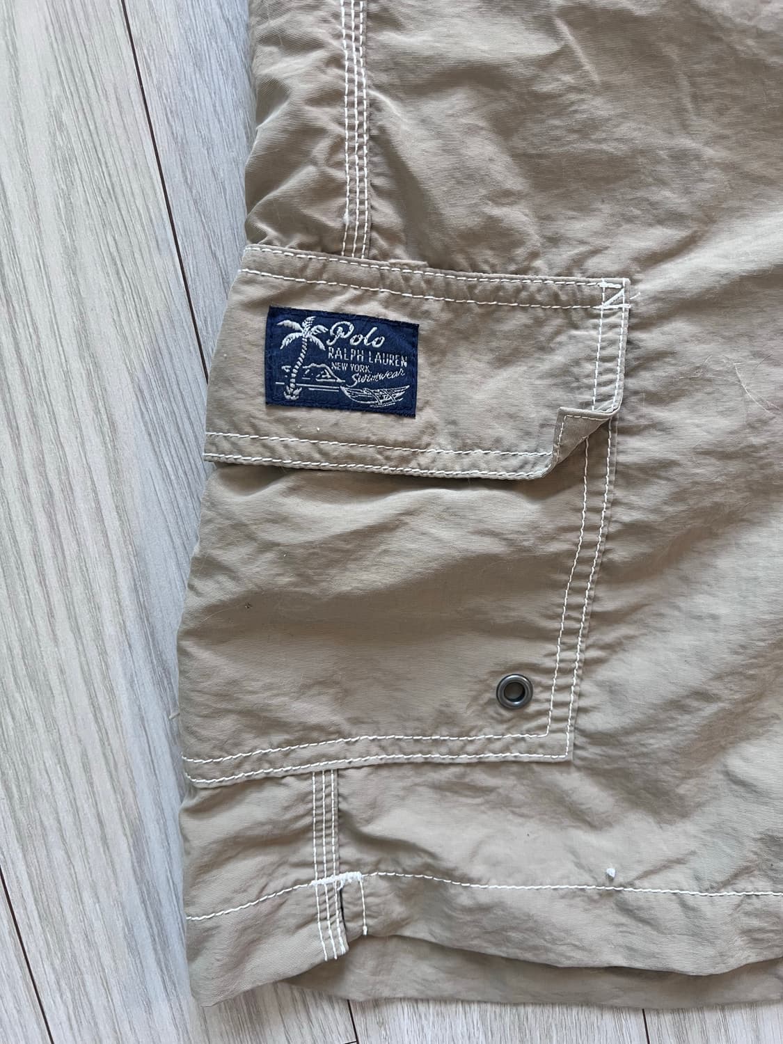 90s Polo swim shorts beige 빈티지 폴로 스윔 팬츠 상품이미지4