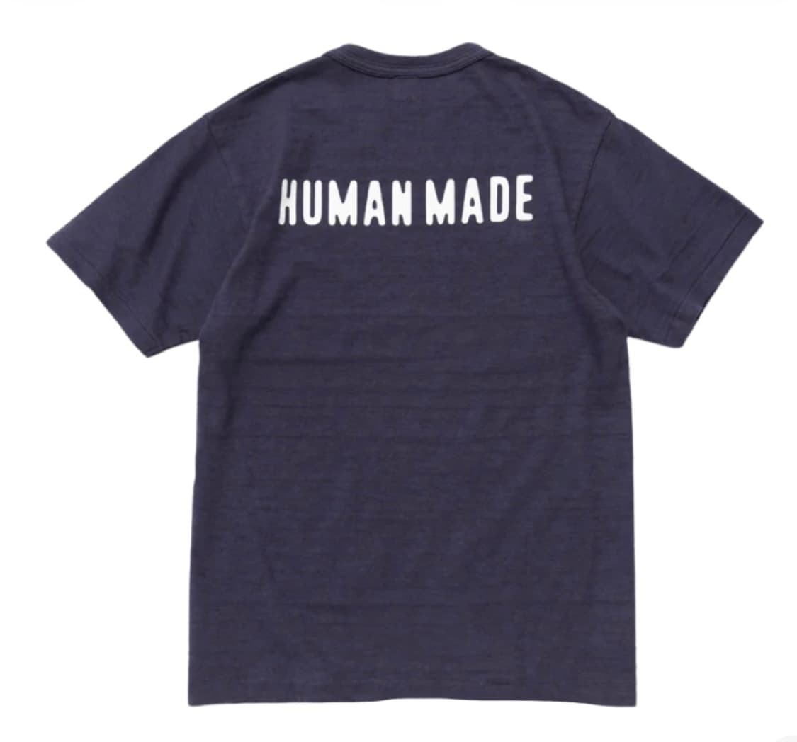 휴먼메이드 하트 로고 티셔츠 네이비 팝니다 상품이미지3