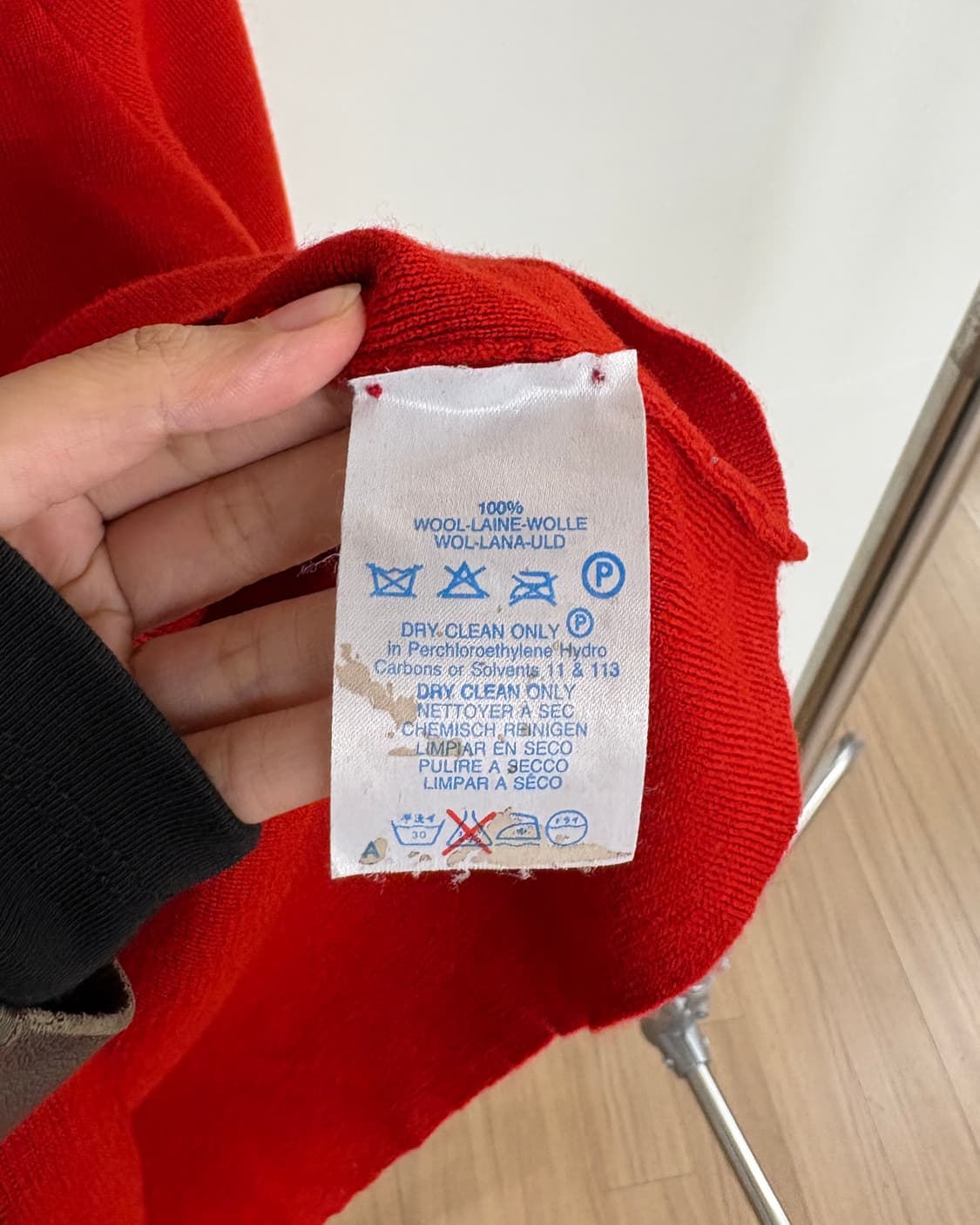 버버리 레드 하프버튼 울 니트 상품이미지8