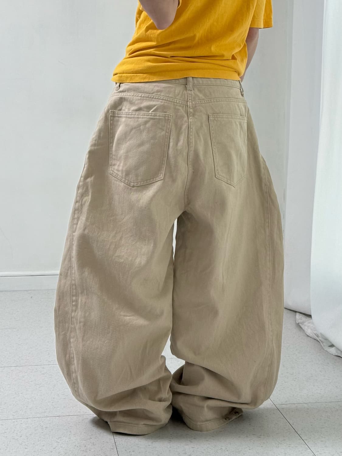 빈티지 베이지 벌룬팬츠 상품이미지4