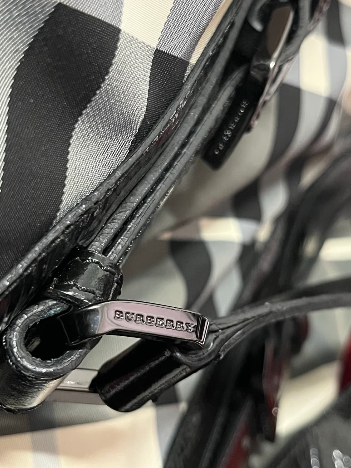 버버리 체크 토트백 정품 35x40 상품이미지2
