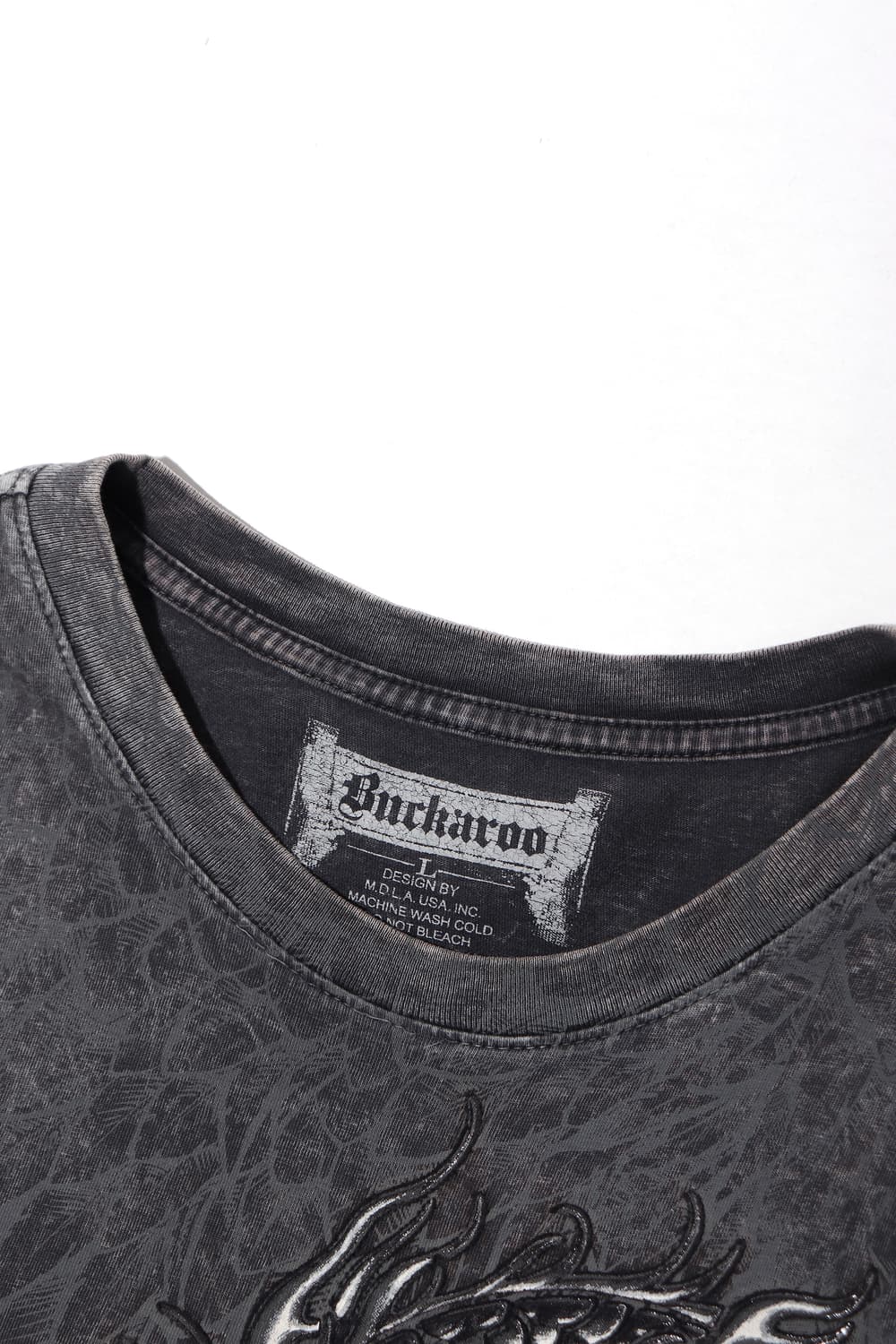 BUCKAROO 드래곤 피그먼트 다잉 티셔츠 women L 상품이미지4