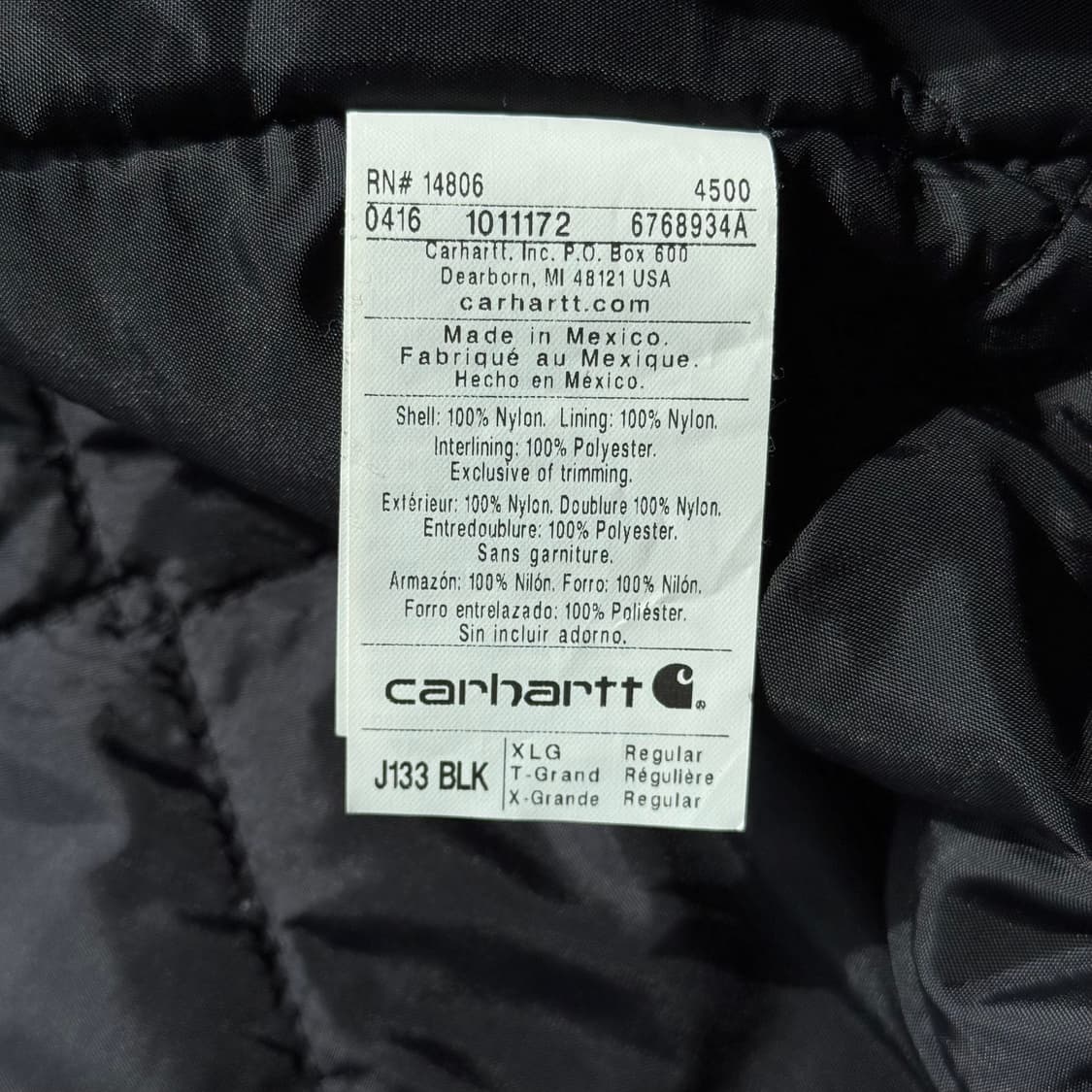 칼하트 J133 액티브 자켓 블랙 상품이미지10