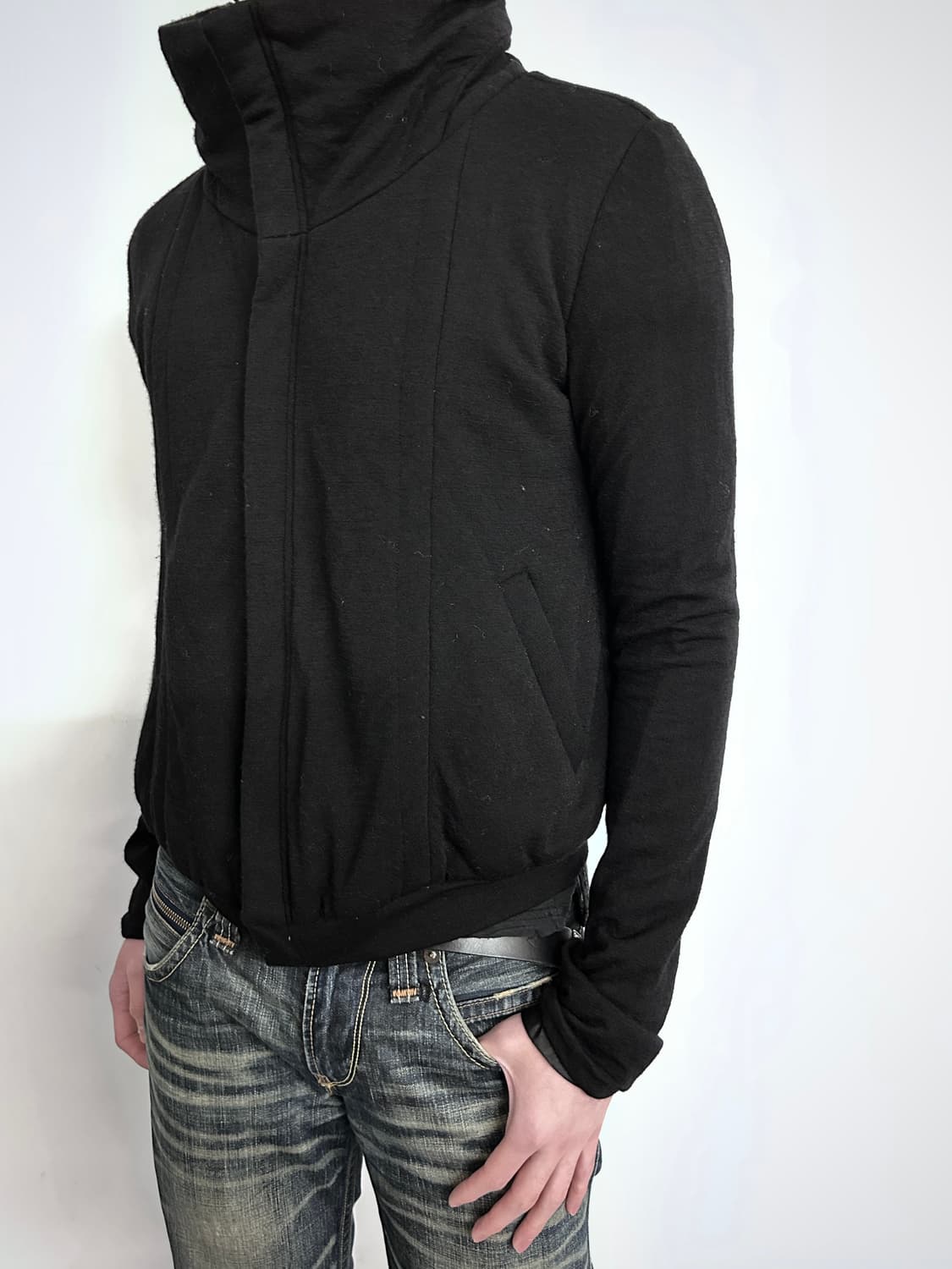 Wayne 아방가르드 코튼 하이넥 자켓 상품이미지1