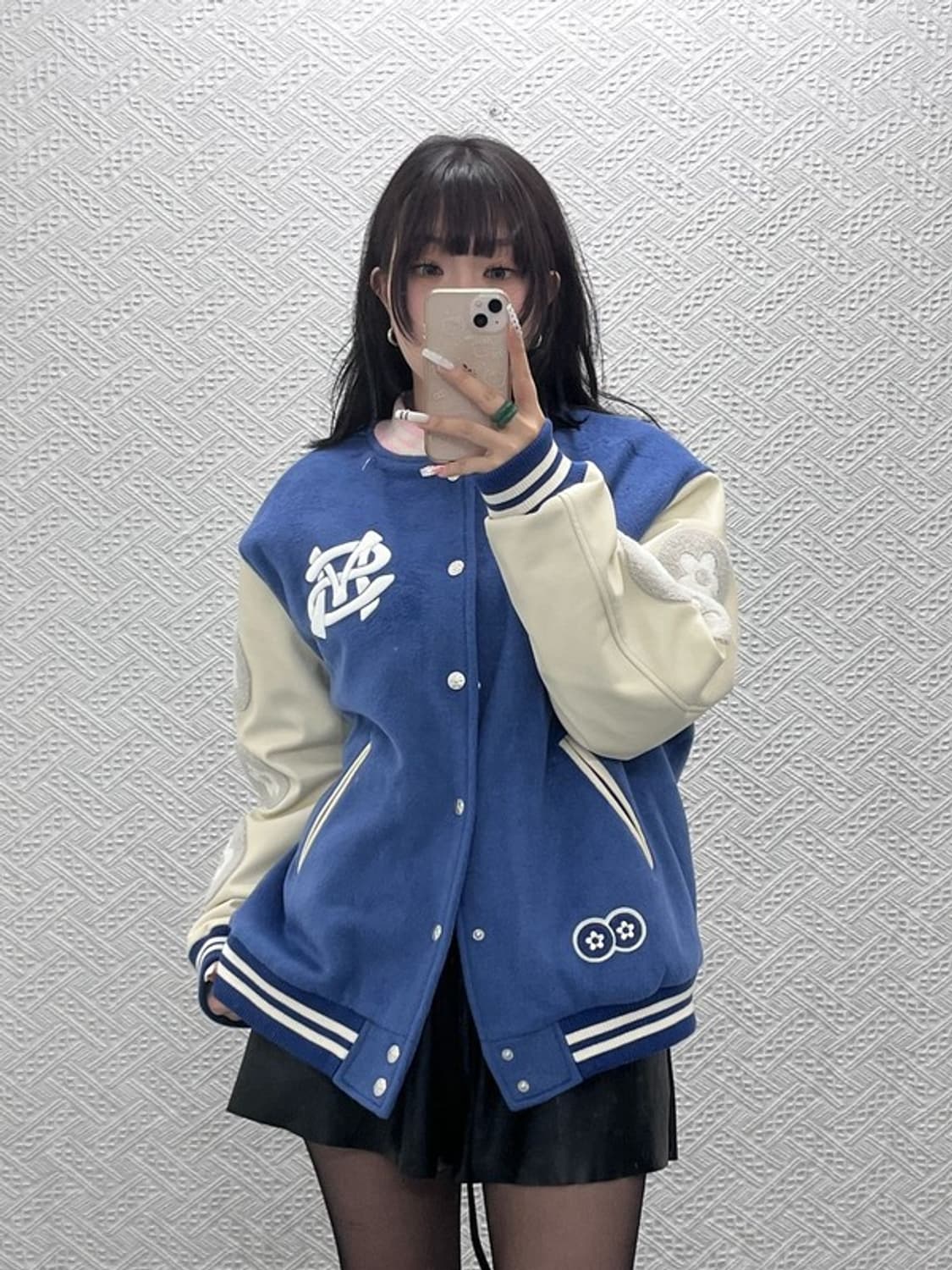 반디더핑크 X SM 엔터테이먼트 아티스트 바시티 자켓 XL C10953 상품이미지1