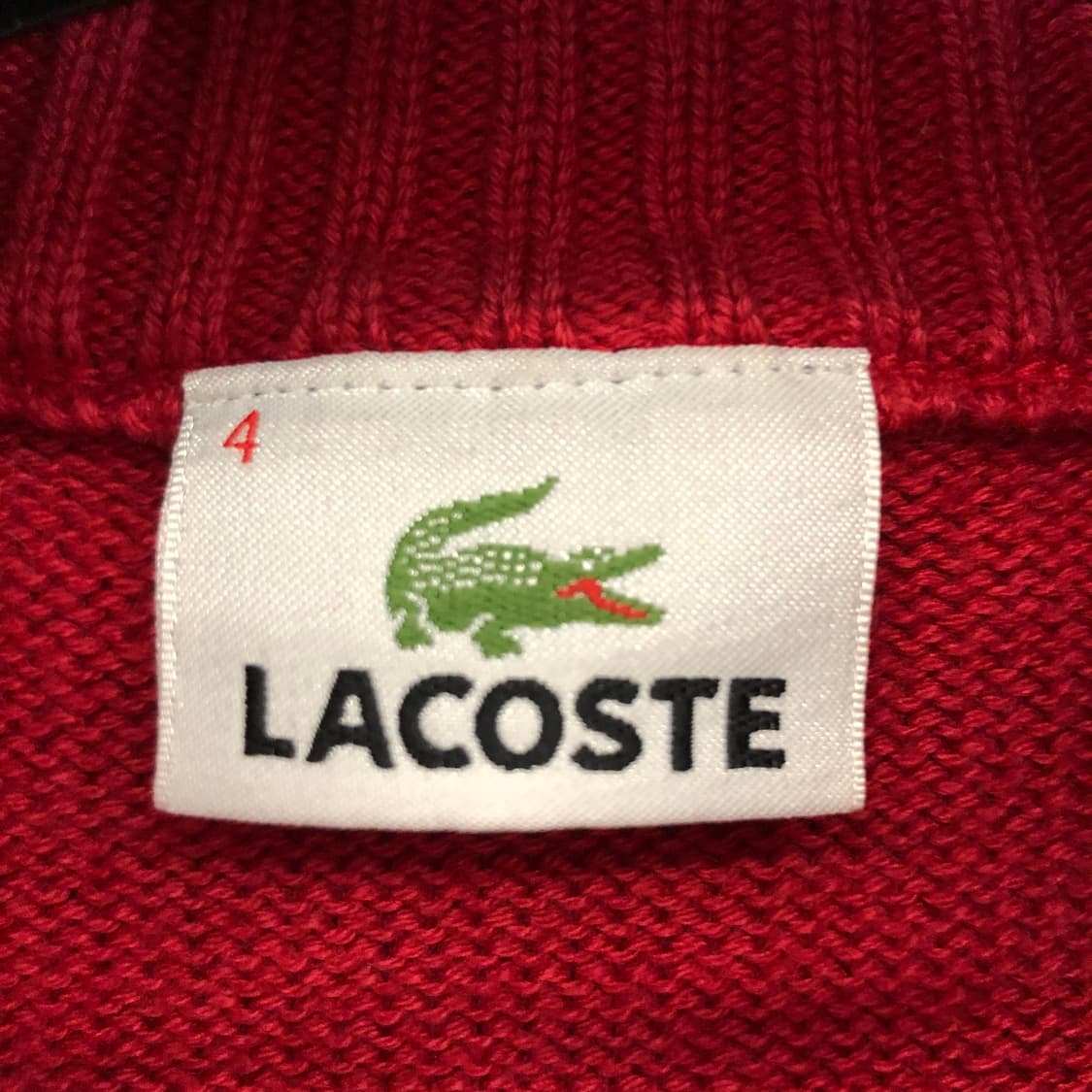 라코스테 코튼혼방 하프집업니트 100 상품이미지5