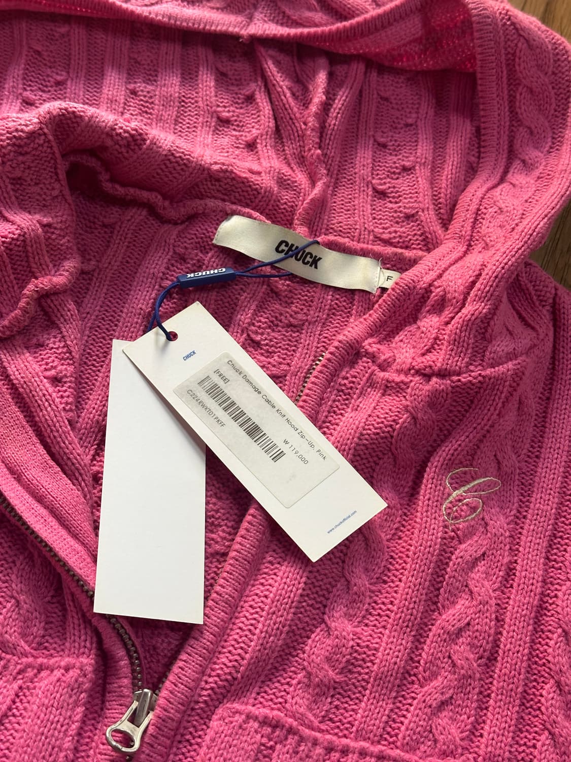 척(chuck) 니트 후드집업 상품이미지4