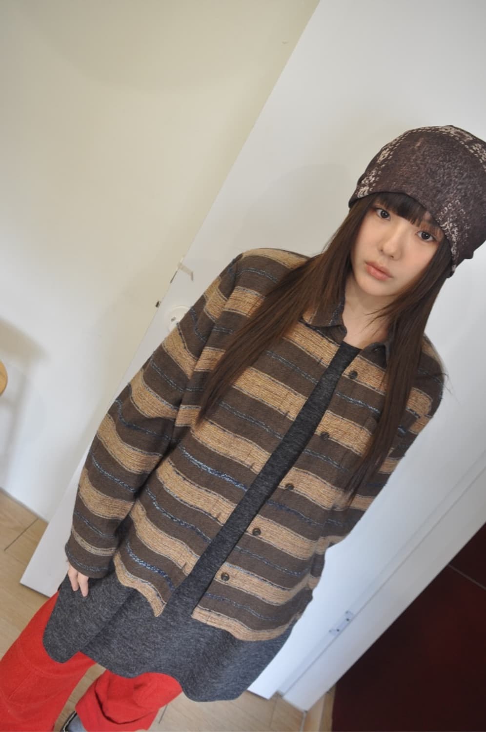 빈티지 브라운 셔츠 자켓 상품이미지1