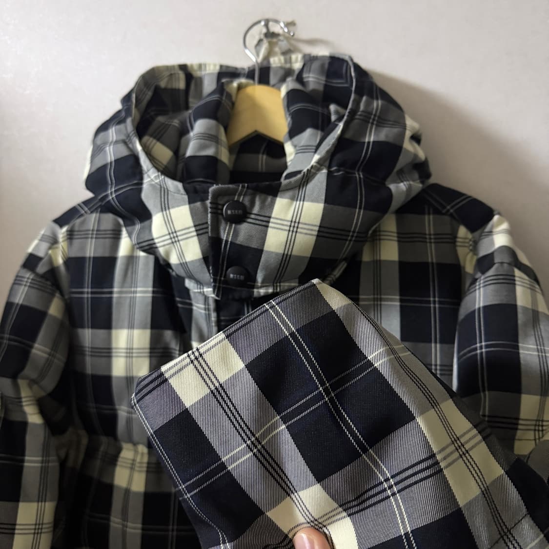 MSGM 남성 체크패턴 다운패딩점퍼 52(남성 105정도) 상품이미지6