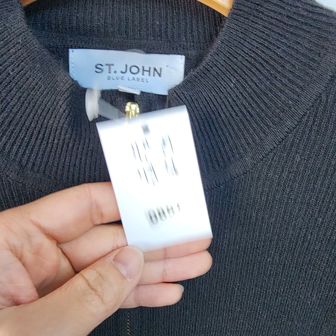 ST.JOHN 블랙 니트 집업 가디건 상품이미지6