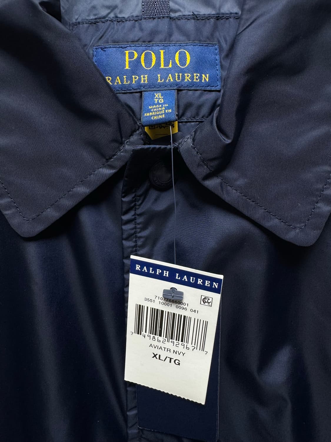 폴로 랄프로렌 네이비 코치자켓 XL(새상품) 상품이미지4