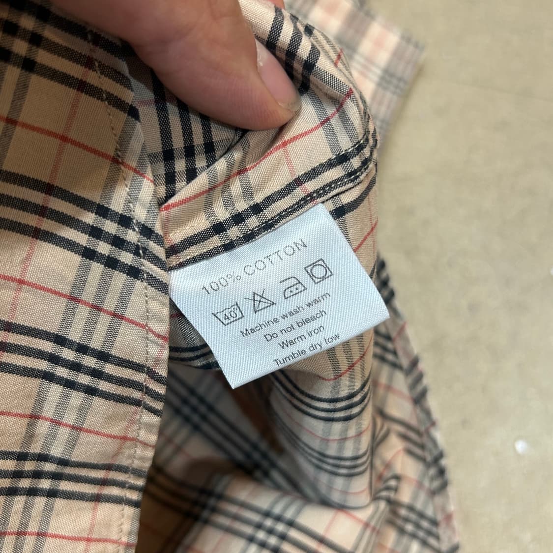 L 버버리 기마자수 노바체크 셔츠  상품이미지5
