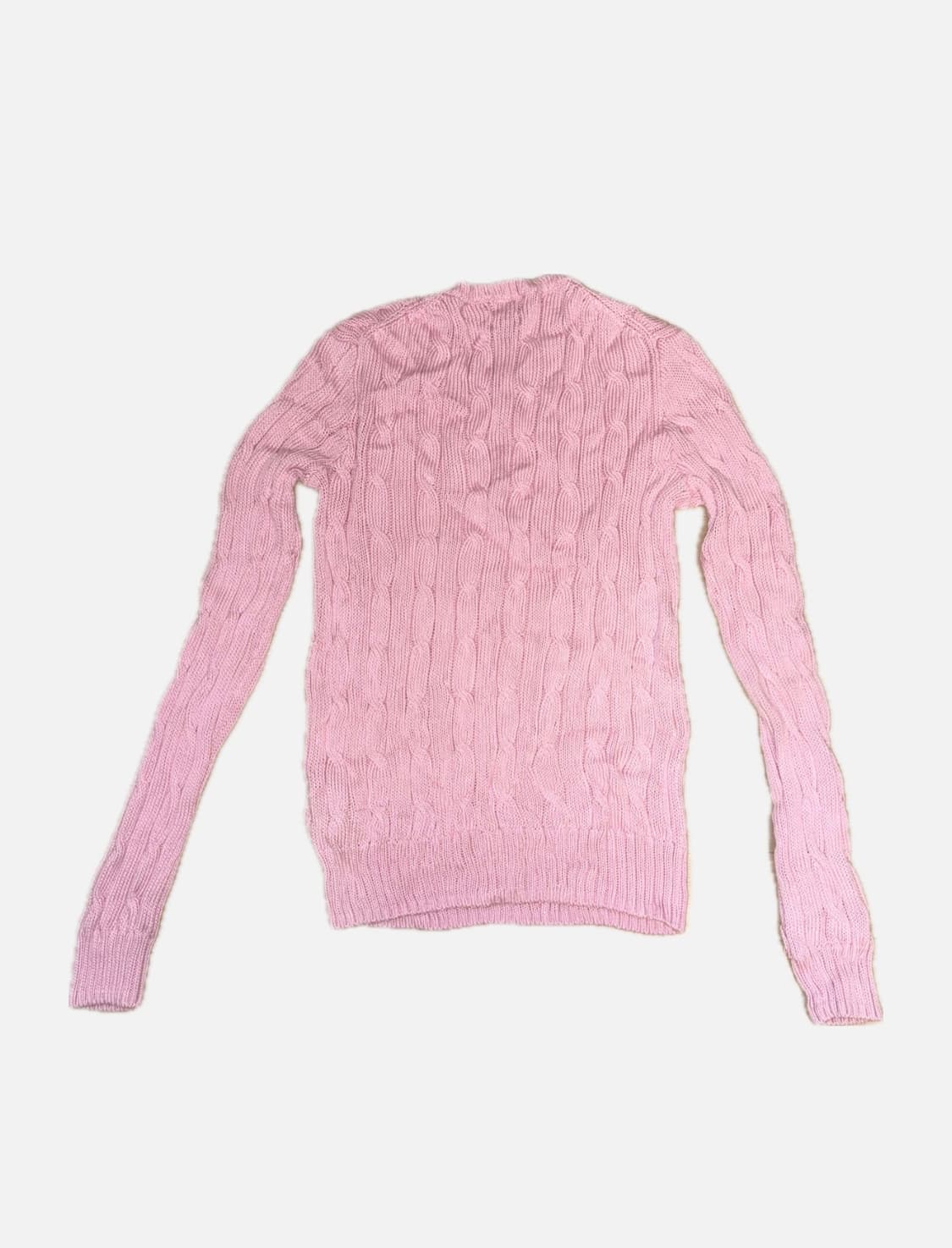 폴로 랄프로렌 케이블 니트 코튼 크루넥 스웨터 M / 카라멜 핑크 상품이미지2