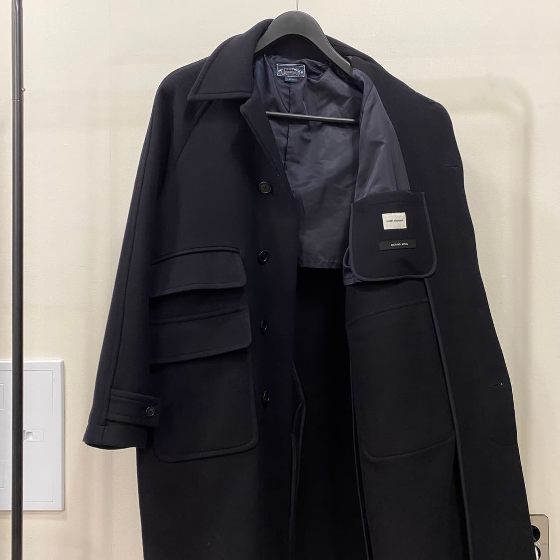 아웃스탠딩 메리노울 롱 발마칸 코트 상품이미지6