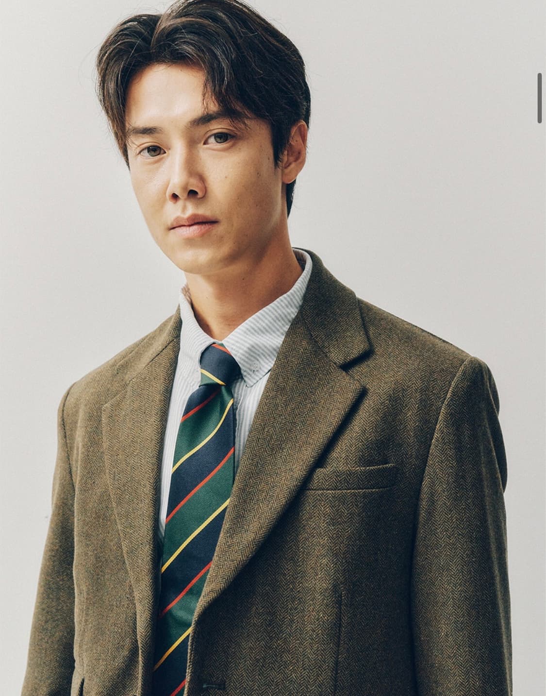 Yale 예일 헤리티지 울 블레이저 헤링본 브라운 상품이미지4