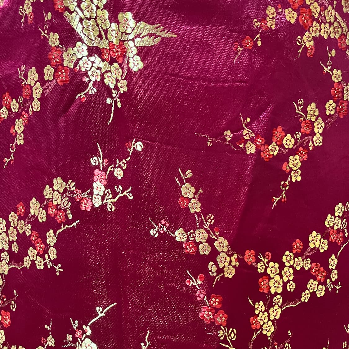 버건디 골드 치파오 상품이미지4