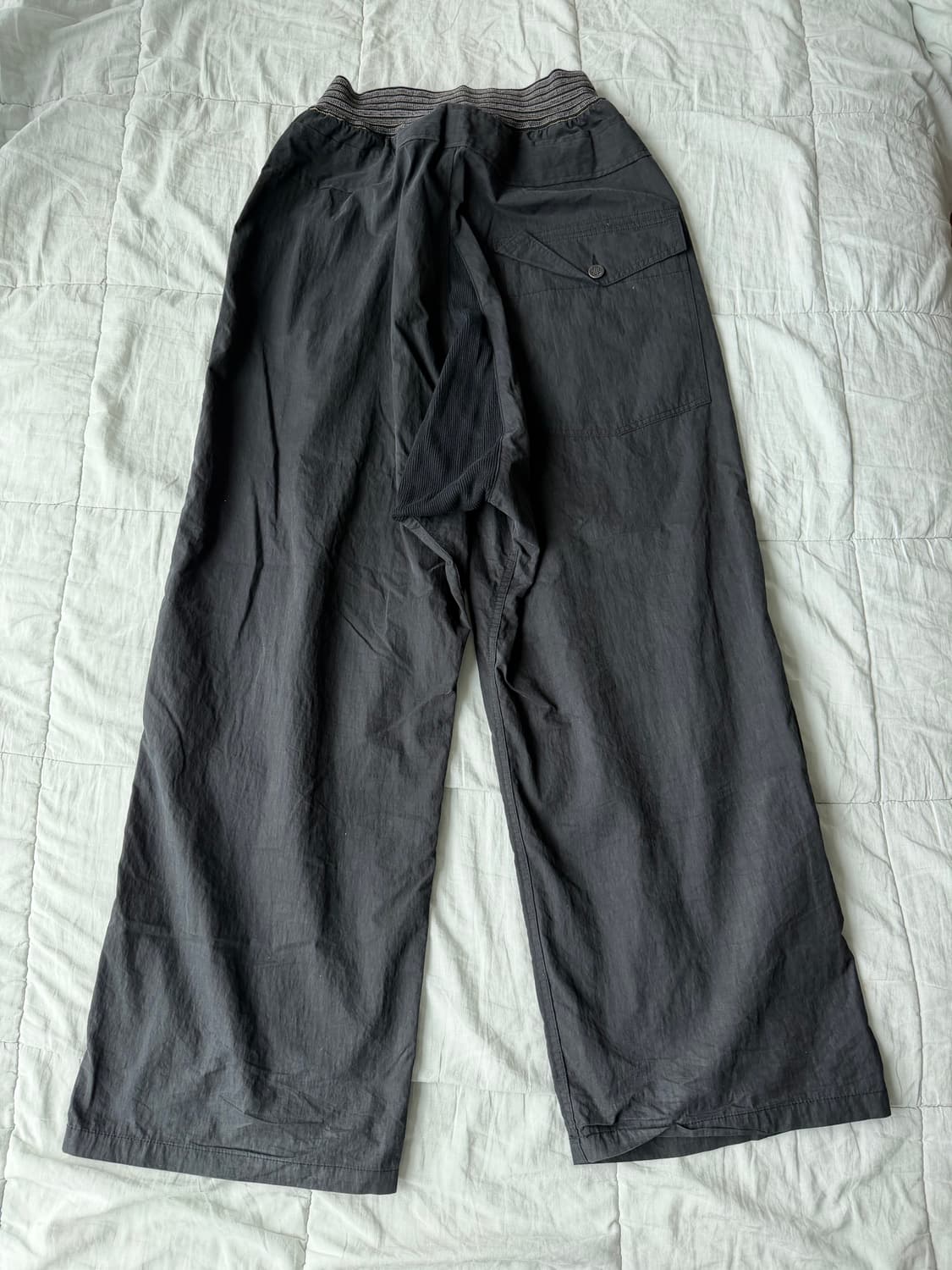 [4] 캐피탈 립스탑 에비에이터 수트 컷 팬츠 블랙 상품이미지3