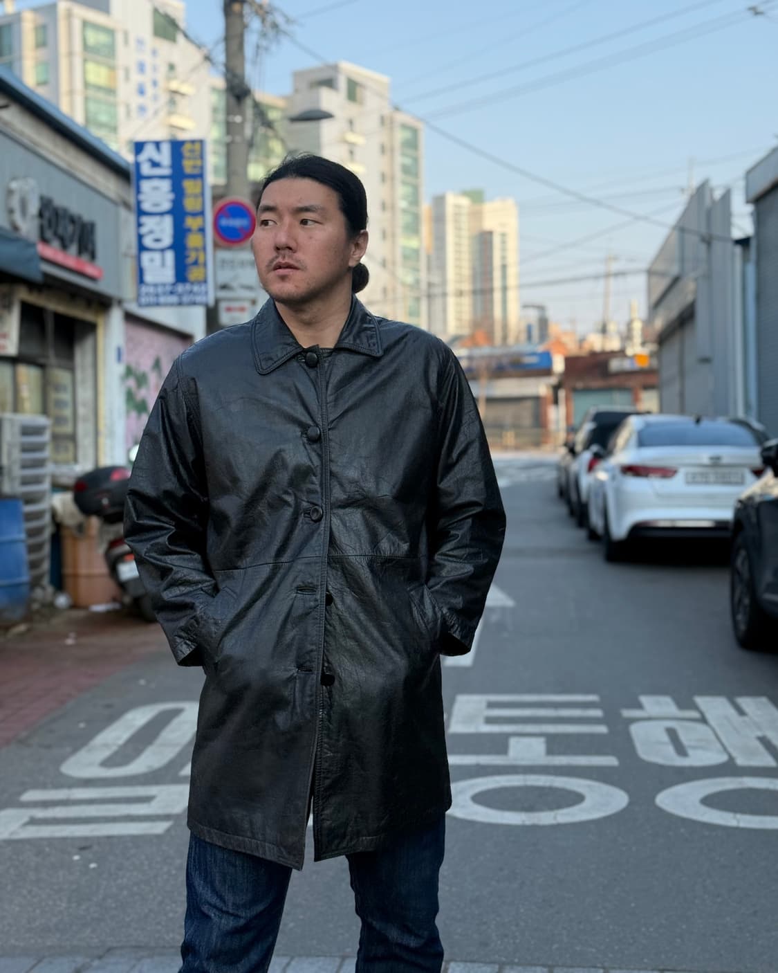 80-90‘s 하이퍼 드라이브 카우하이드 싱글 코트 9AR 상품이미지7