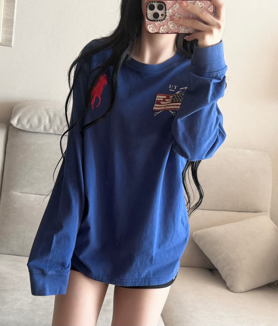 폴로 랄프로렌 빅포니 성조기 블루 긴팔 상품이미지1