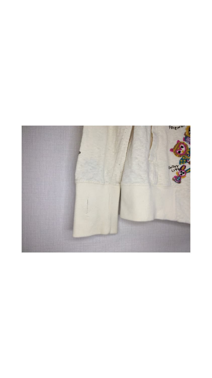 빈티지 아이보리 자수 후드집업 상품이미지3