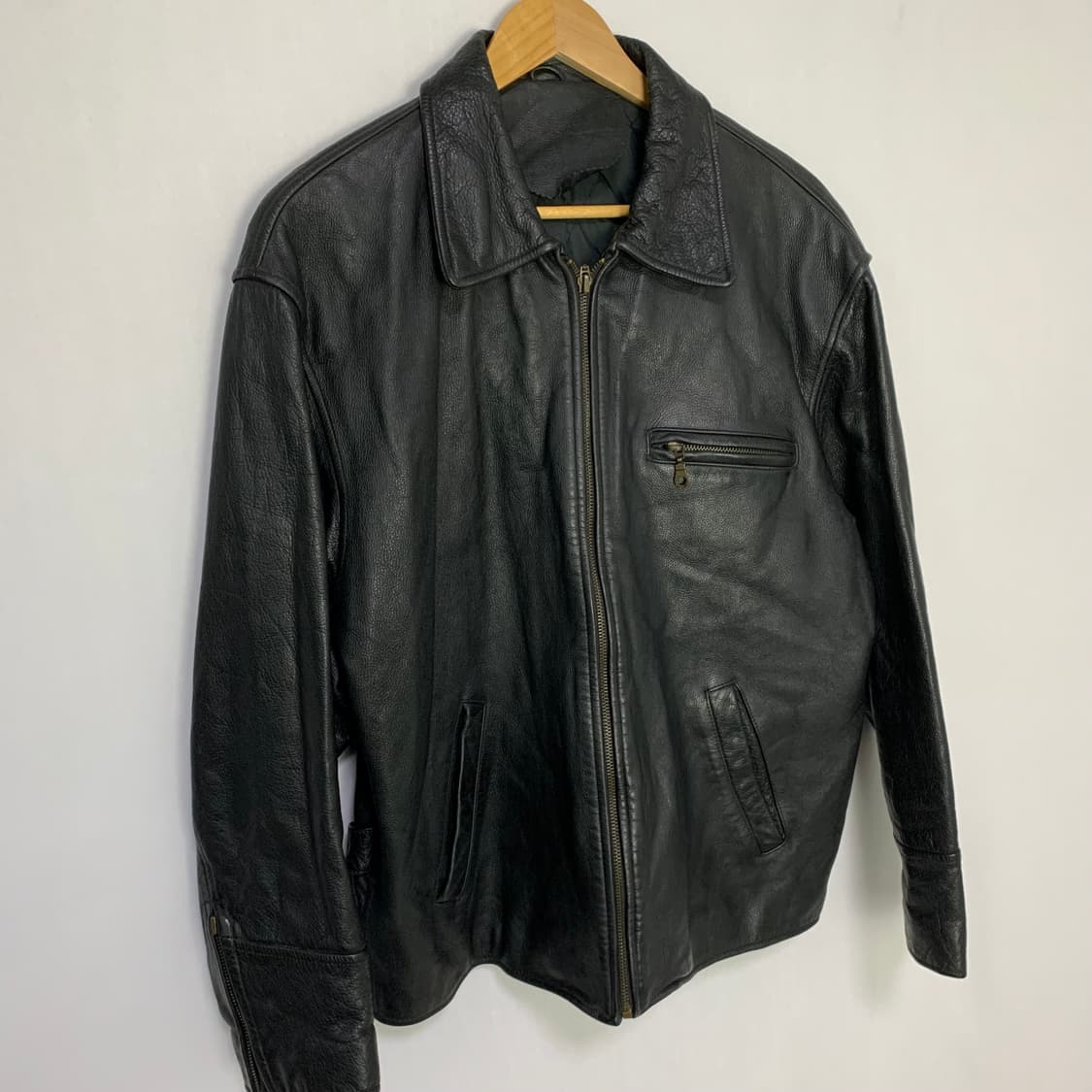 빈티지 지퍼 디테일 소가죽 리얼레더 자켓 00s 2010 상품이미지2