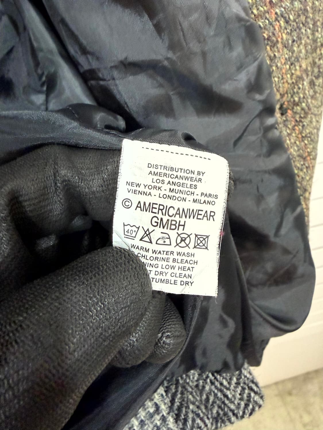 Harris Tweed 해리스트위드 레더 울 코트 상품이미지6