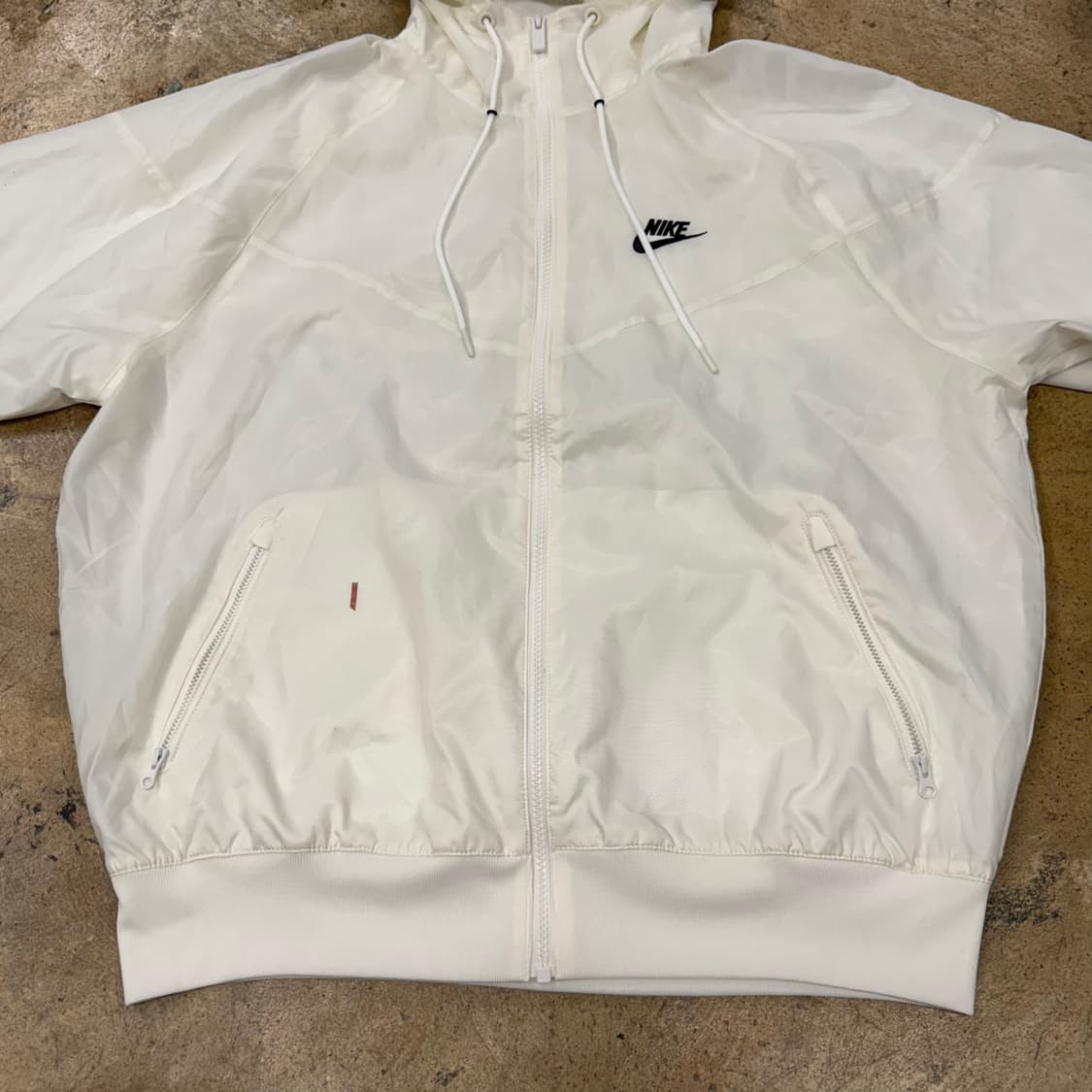 [정품/M] 나이키 화이트 바람막이 후드집업 b18 상품이미지3