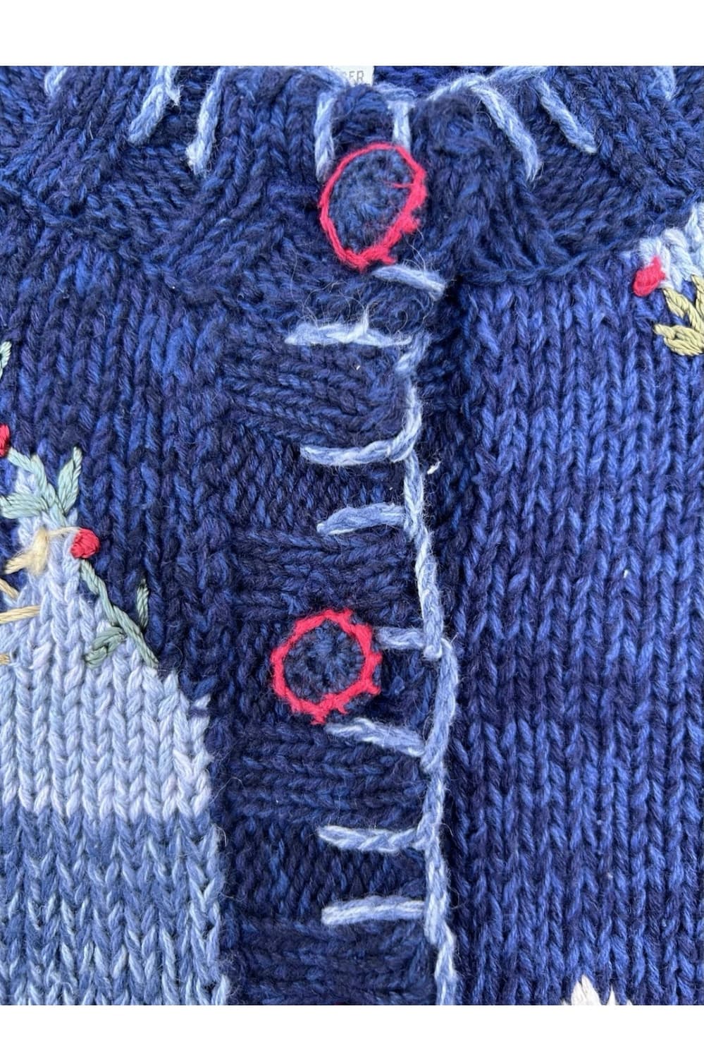 빈티지 곰돌이 크리스마스 가디건 핸드메이드 가디건 모리걸 테디베어 니트 상품이미지5