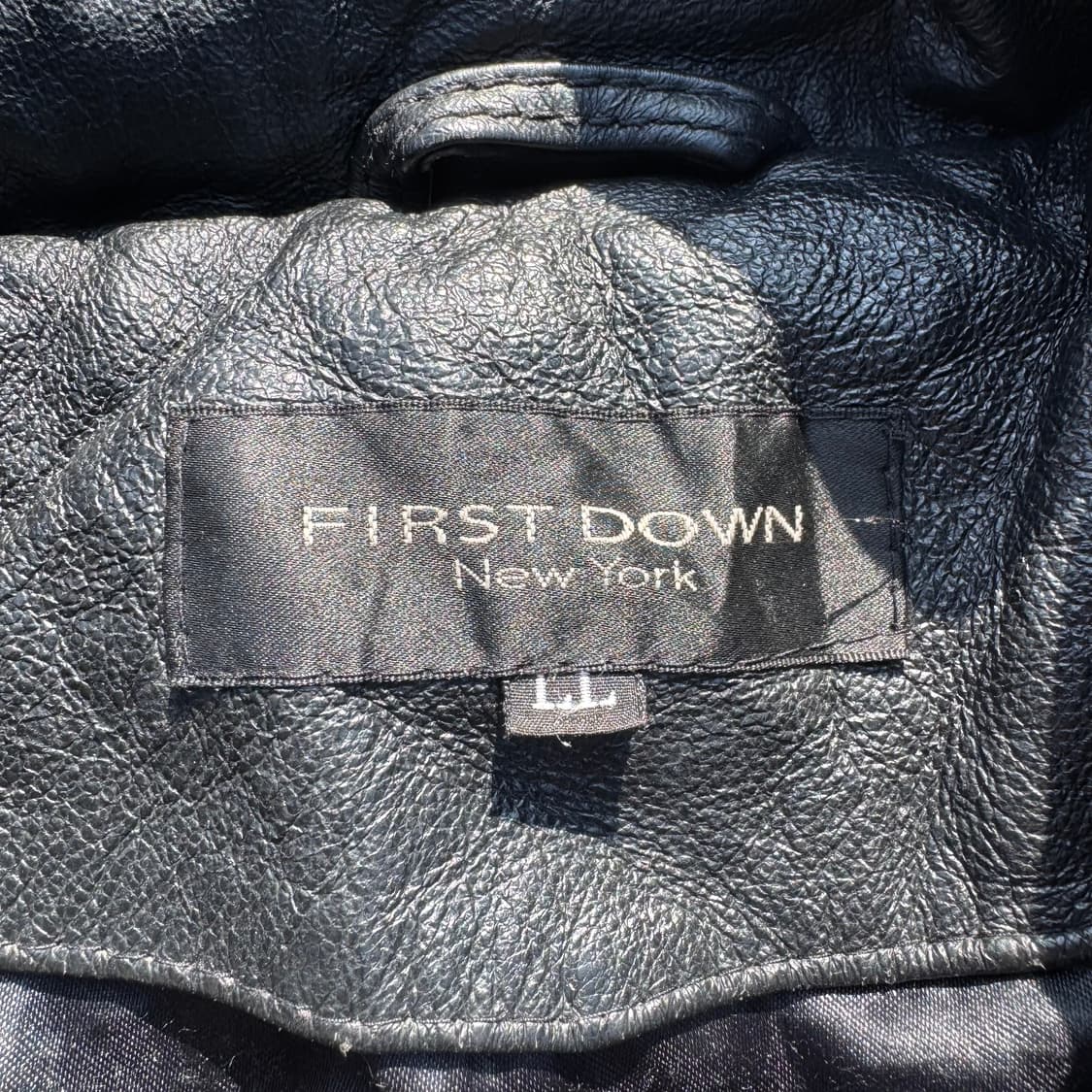 [XL] First Down 퍼스트다운 가죽 다운 패딩 점퍼 상품이미지8