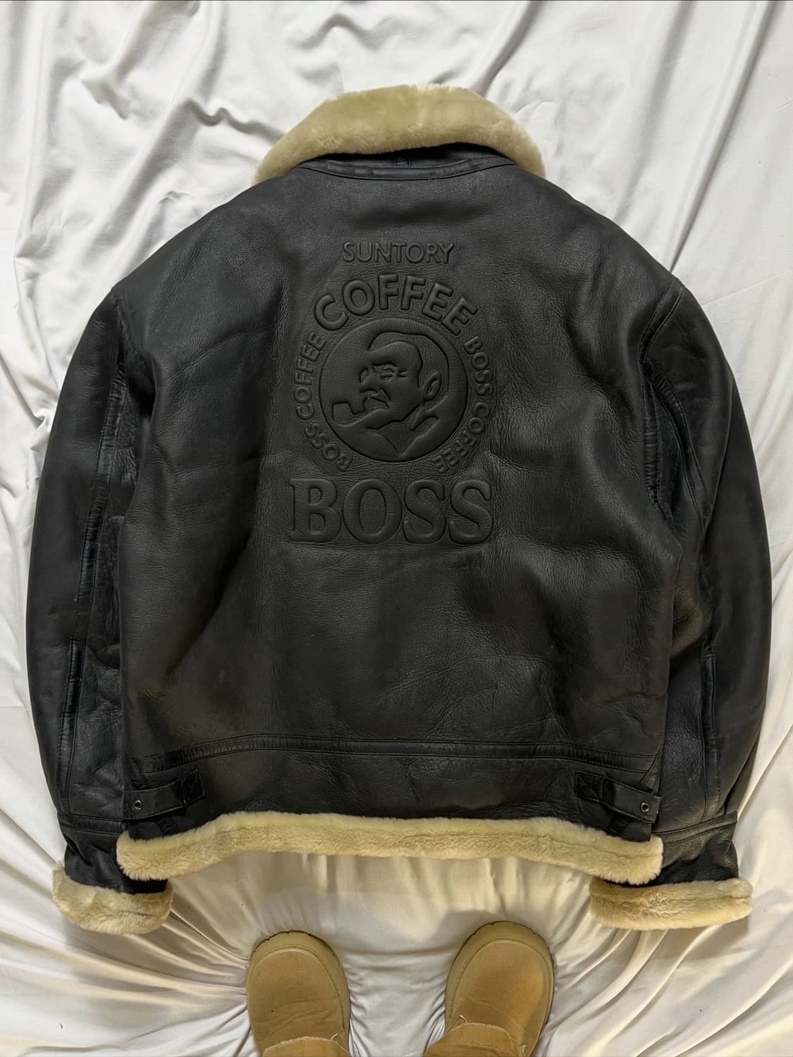 산토리보스 B-3 무스탕 가죽 자켓 상품이미지1