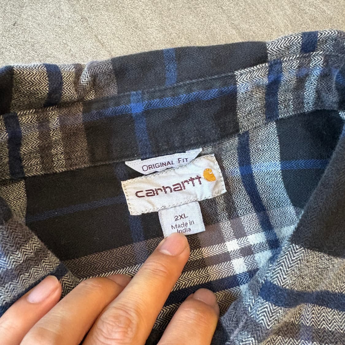 칼하트 오리지널 해비 코튼 체크 긴팔 셔츠  상품이미지7