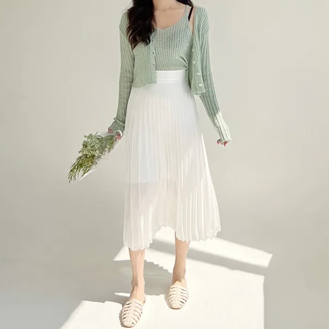 쉬폰 롱스커트 상품이미지1