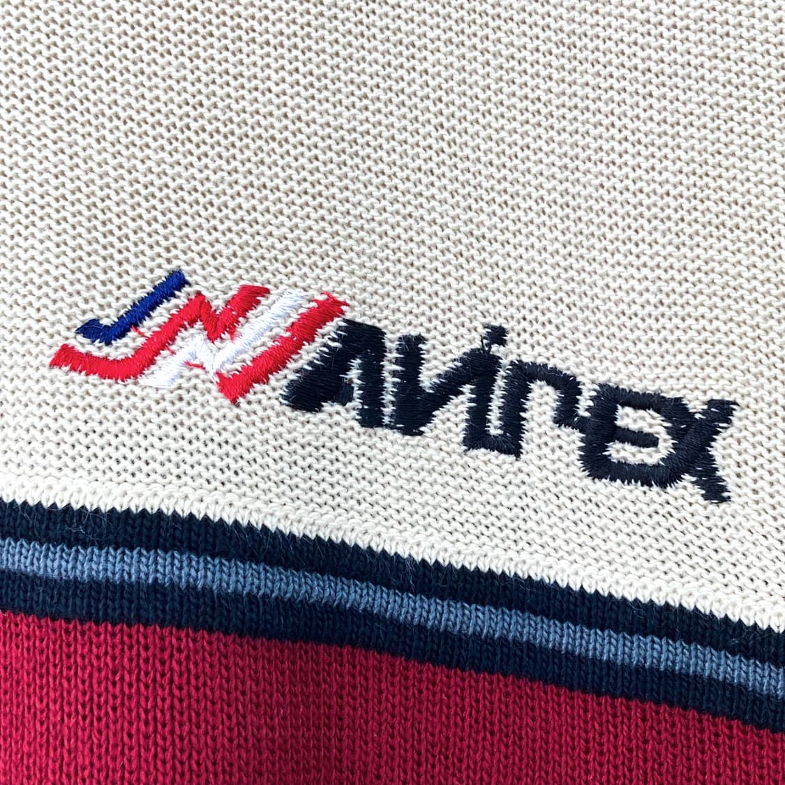 아비렉스 스펠아웃 오버사이즈 투톤 아크릴 니트 베스트 상품이미지6