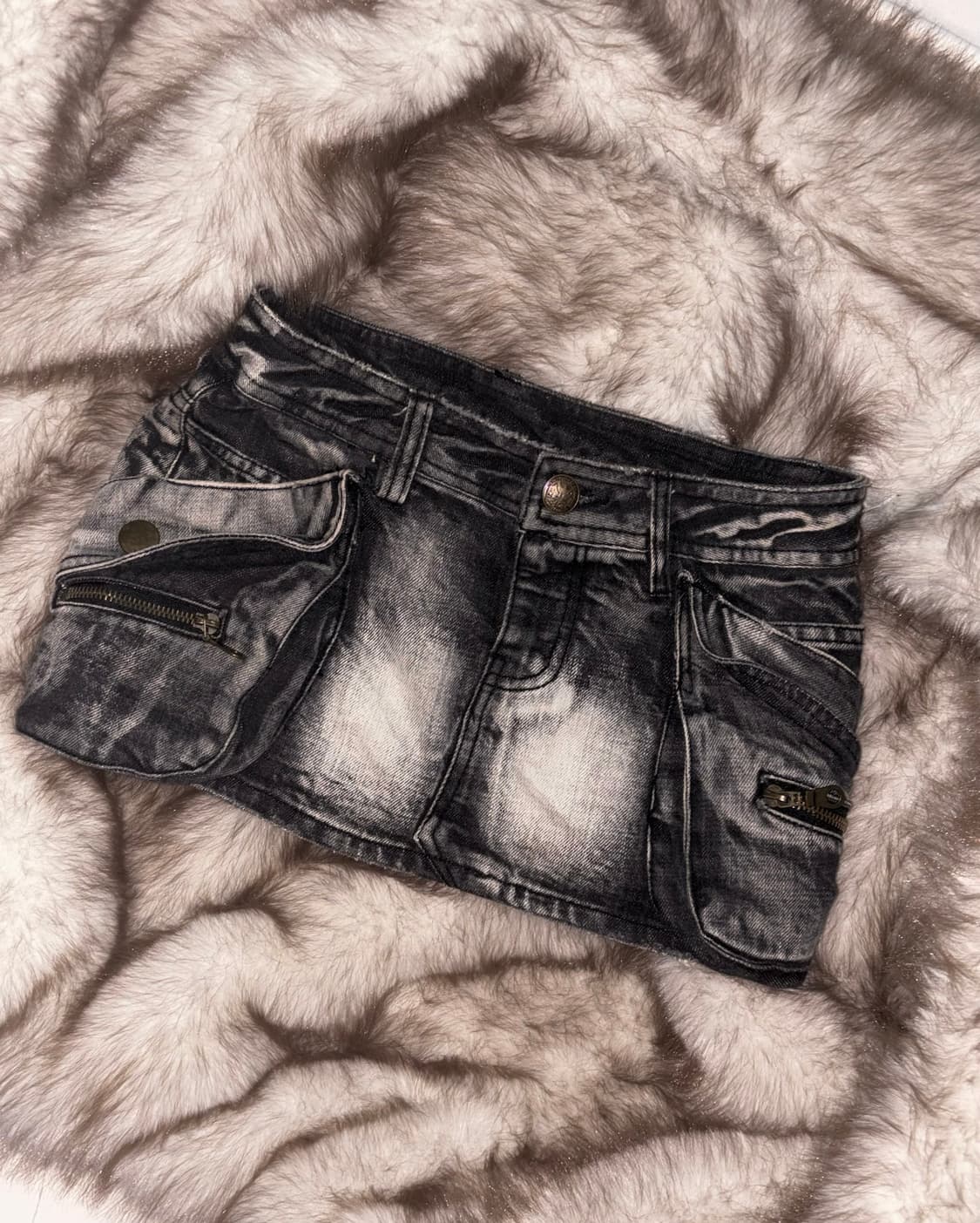 빈티지 워싱 숏스커트  상품이미지1